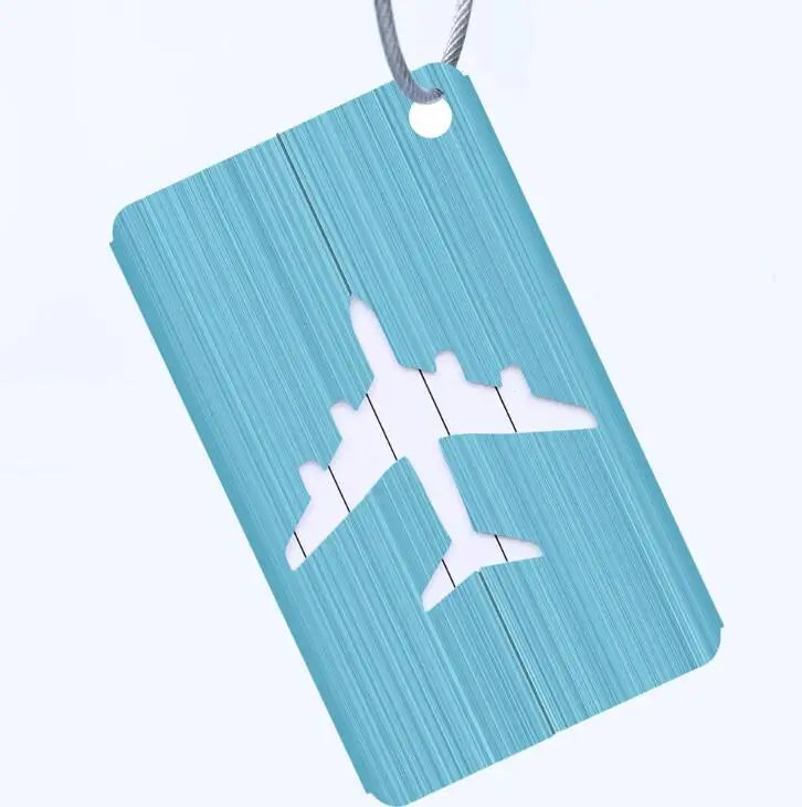 Étiquette de bagage en metal