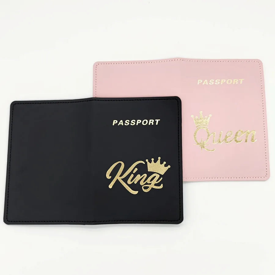 Lot de 2 étuis pour passeport KING/QUEEN