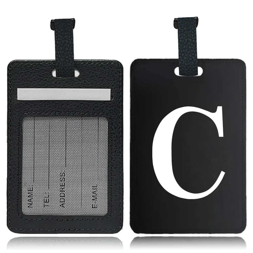 Étiquette pour bagage Lettre personnalisable