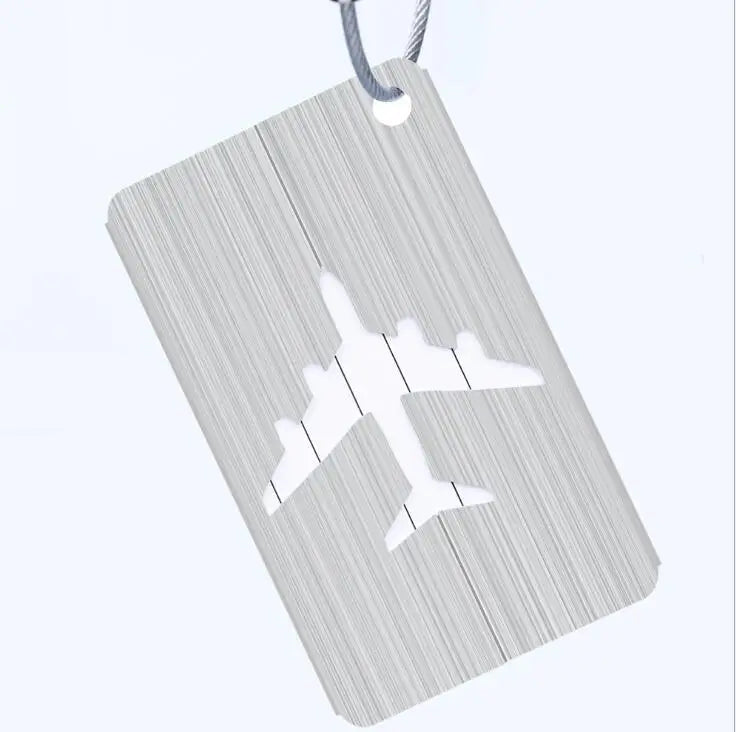 Étiquette de bagage en metal