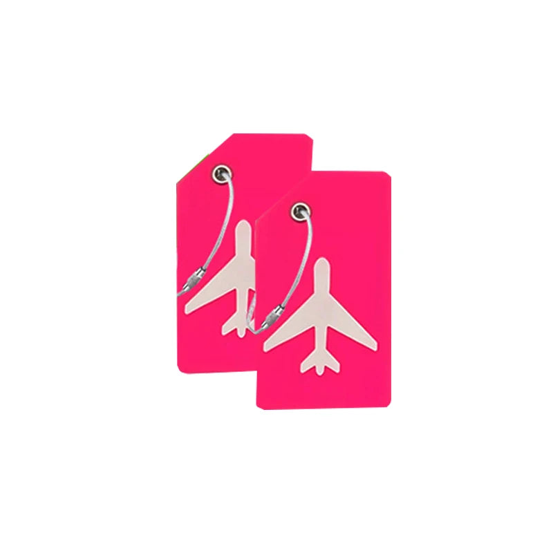 Lot de 2 étiquettes de bagage en silicone