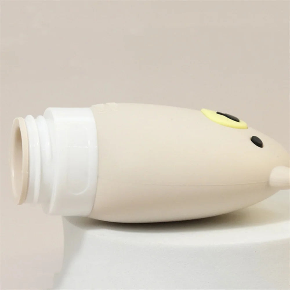70ml Silicone Lotion Dispenser Bottle Cartoon Bear Portable Travel Empty Pump Bottle Shampoo Facial Skin Care Refillable Bottles