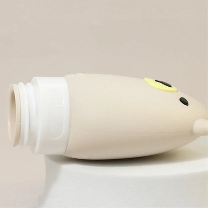 70ml Silicone Lotion Dispenser Bottle Cartoon Bear Portable Travel Empty Pump Bottle Shampoo Facial Skin Care Refillable Bottles