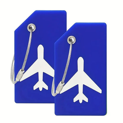 Lot de 2 étiquettes de bagage en silicone