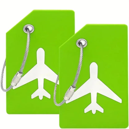 Lot de 2 étiquettes de bagage en silicone