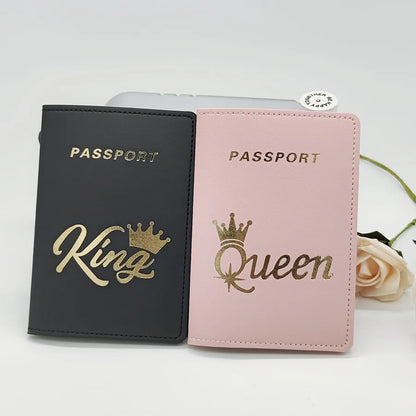 Lot de 2 étuis pour passeport KING/QUEEN