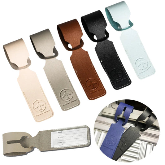 Étiquette de bagage en cuir