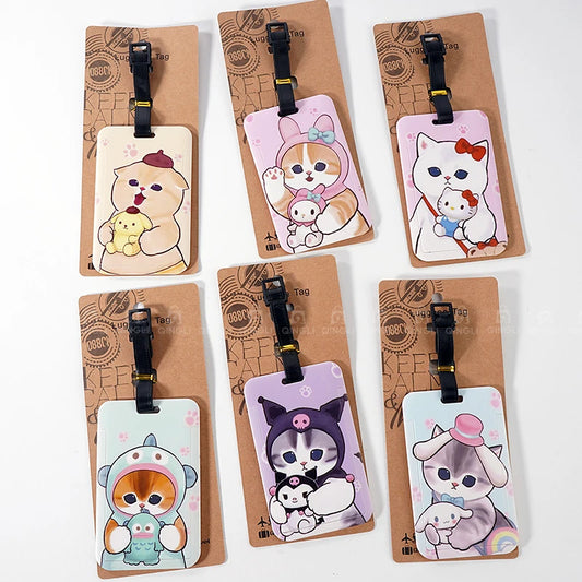 Étiquette de bagage "petit chat japonais"