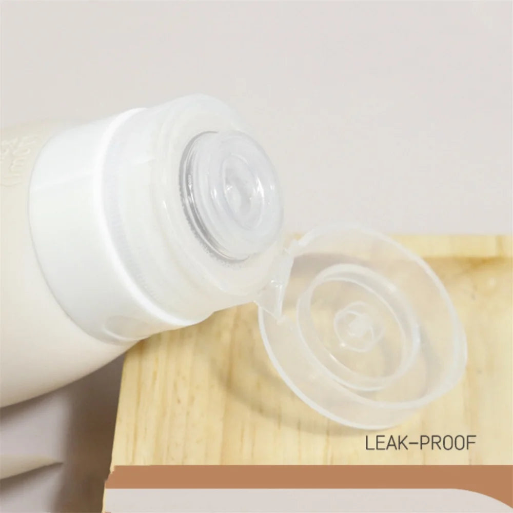 70ml Silicone Lotion Dispenser Bottle Cartoon Bear Portable Travel Empty Pump Bottle Shampoo Facial Skin Care Refillable Bottles