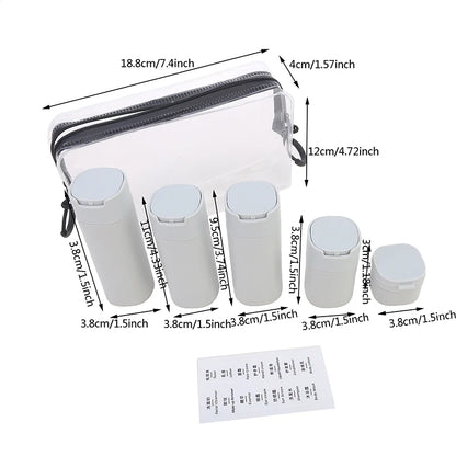 Set de flacon en silicone réutilisable