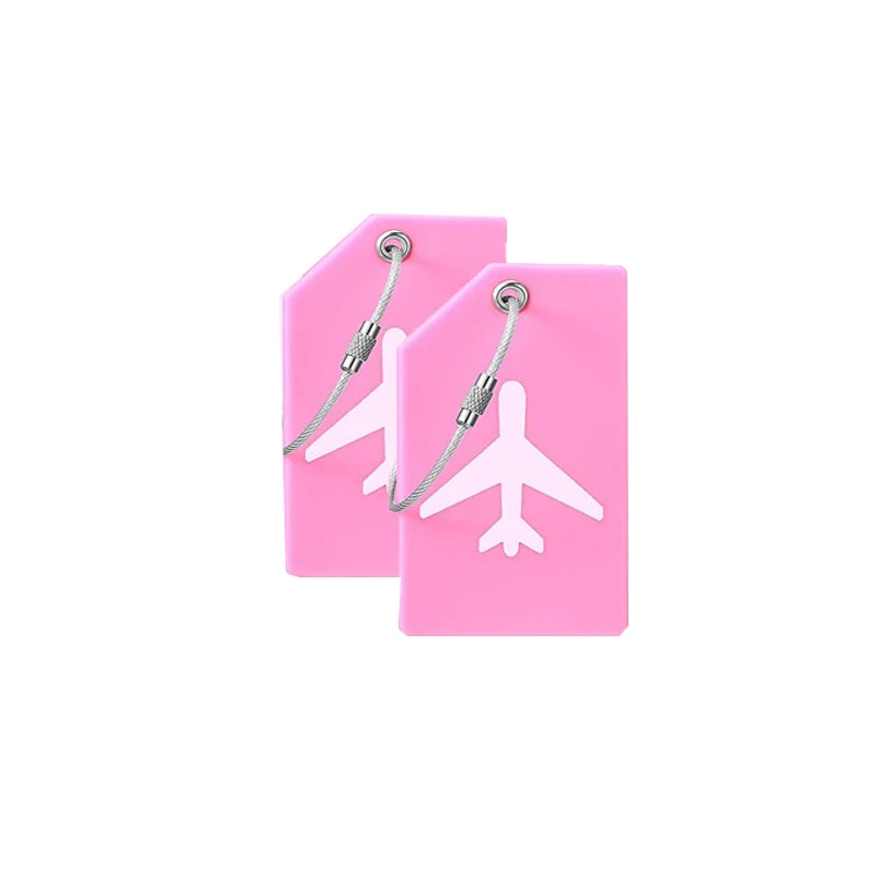 Lot de 2 étiquettes de bagage en silicone