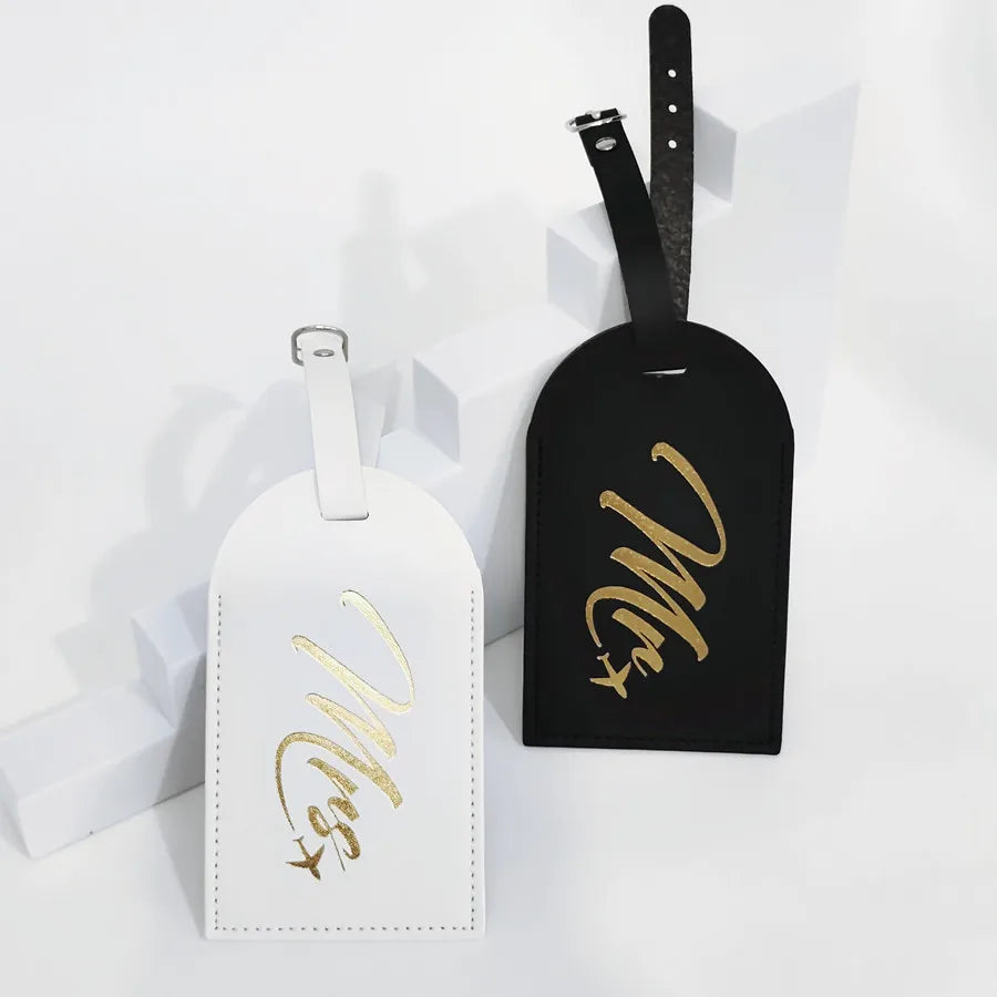 Lot de 2 étiquettes de bagage MR/MRS