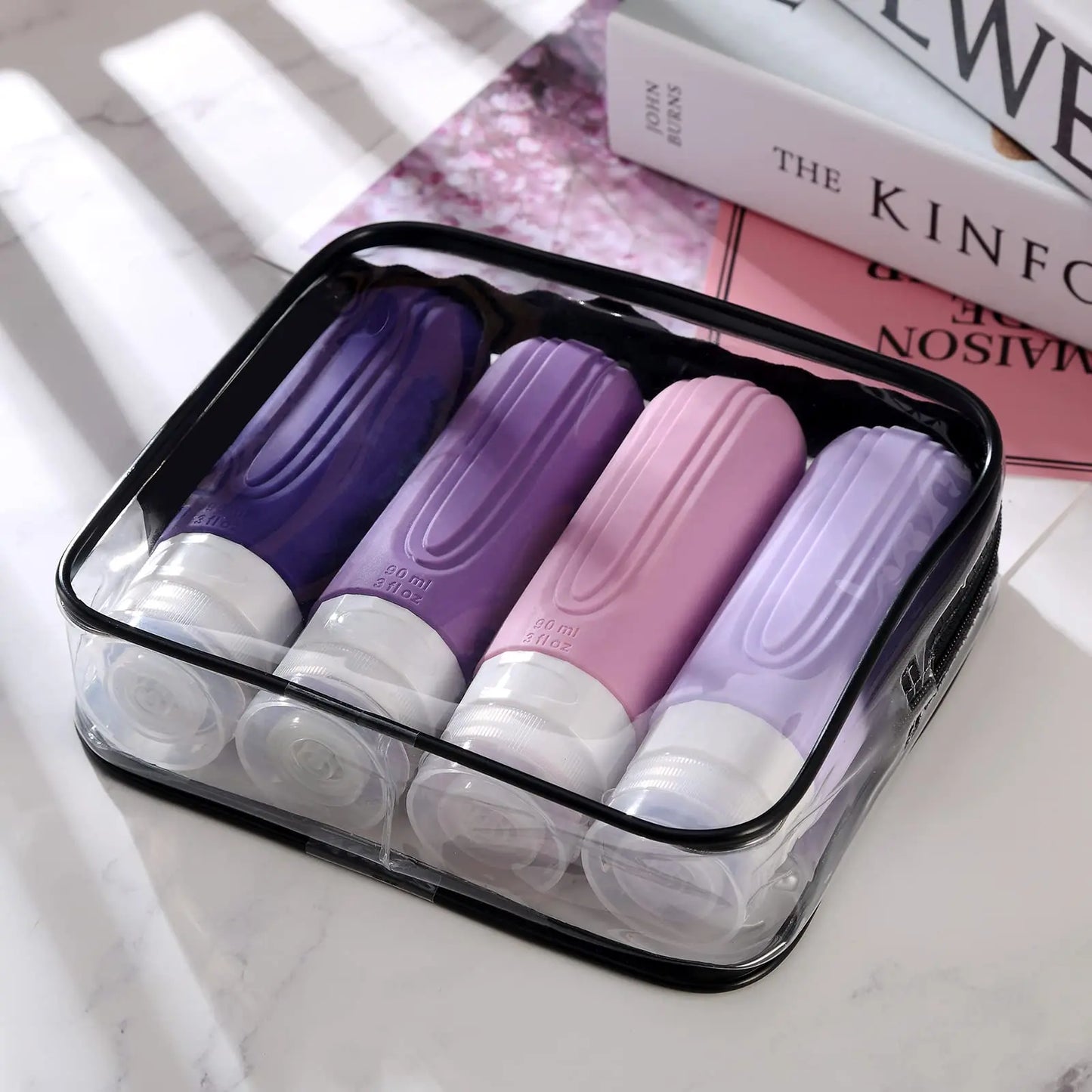 Set de flacon en silicone réutilisable