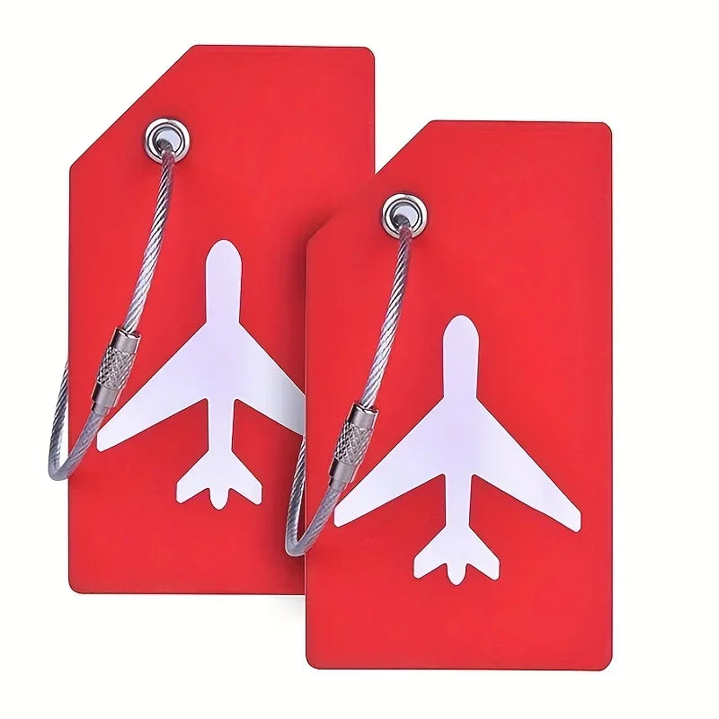 Lot de 2 étiquettes de bagage en silicone