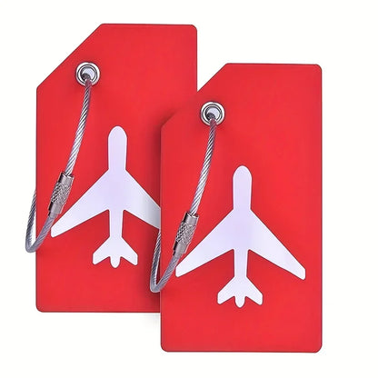Lot de 2 étiquettes de bagage en silicone