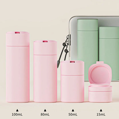 Set de flacon en silicone réutilisable