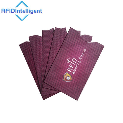 Lot de 5 porte carte anti RFID