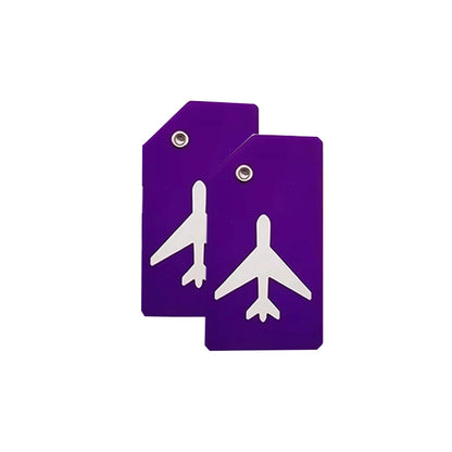 Lot de 2 étiquettes de bagage en silicone