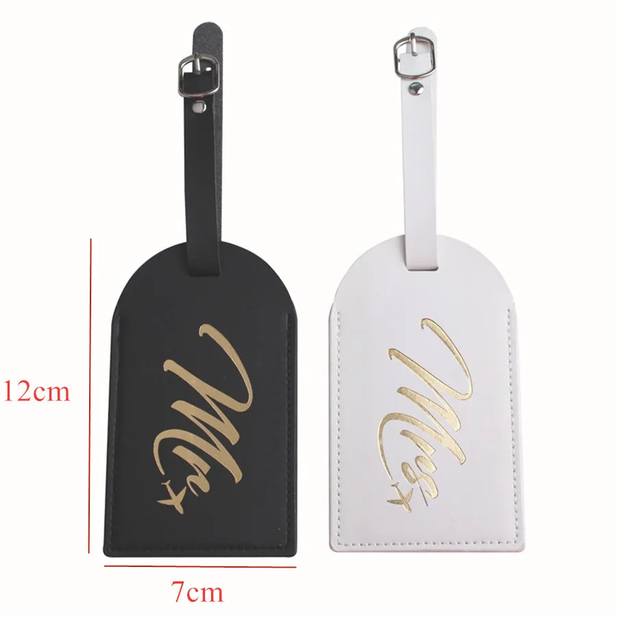 Lot de 2 étiquettes de bagage MR/MRS