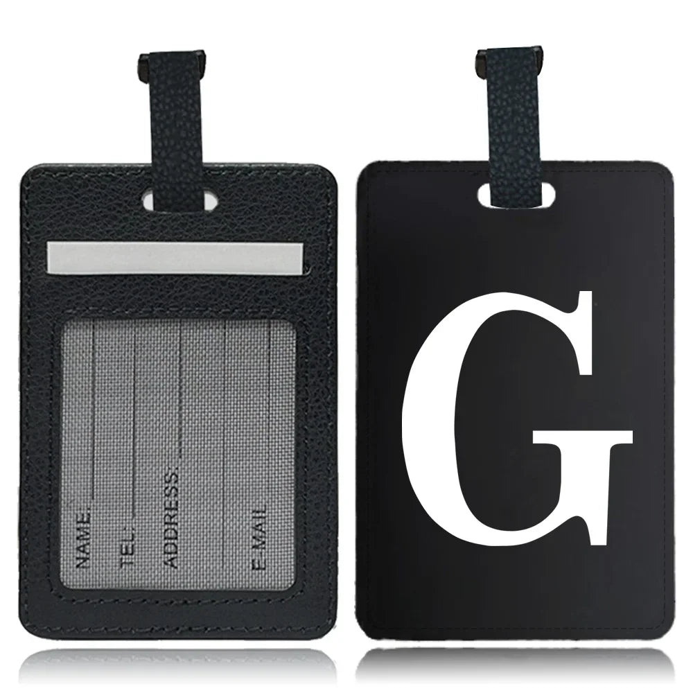 Étiquette pour bagage Lettre personnalisable