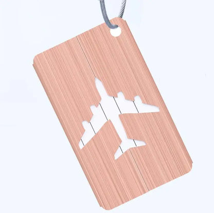 Étiquette de bagage en metal