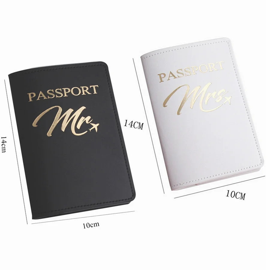 Lot de 2 étuis pour passeport MR/MRS