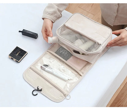 Travel Makeup Bag Waterproof Toiletries Organizer High Quality Women Neceser Bathroom Hook Wash Pouch Hook Storage Bag