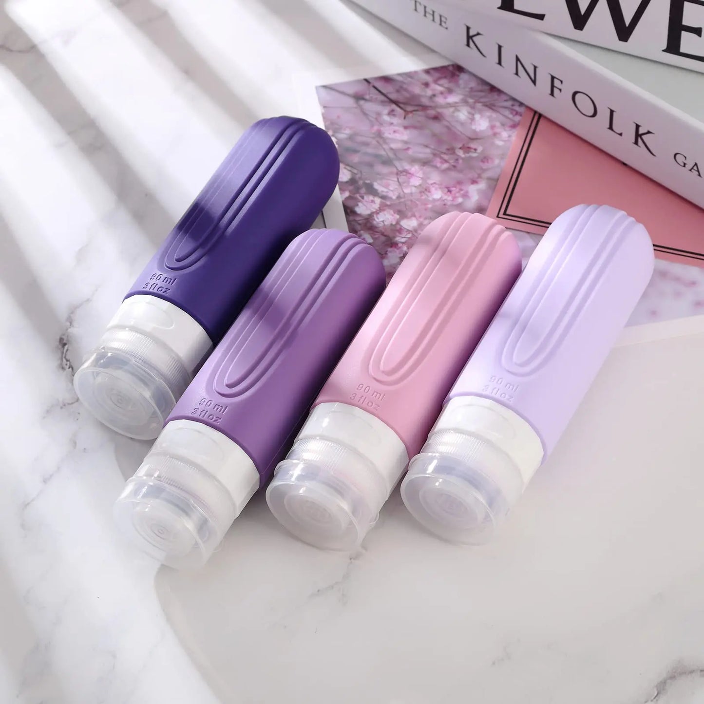 Set de flacon en silicone réutilisable