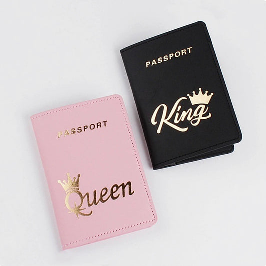 Lot de 2 étuis pour passeport KING/QUEEN