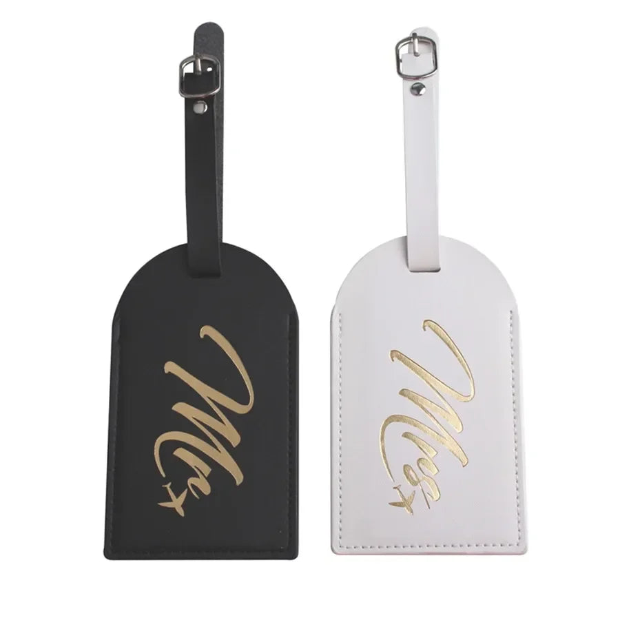 Lot de 2 étiquettes de bagage MR/MRS