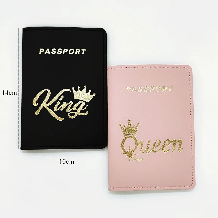 Lot de 2 étuis pour passeport KING/QUEEN