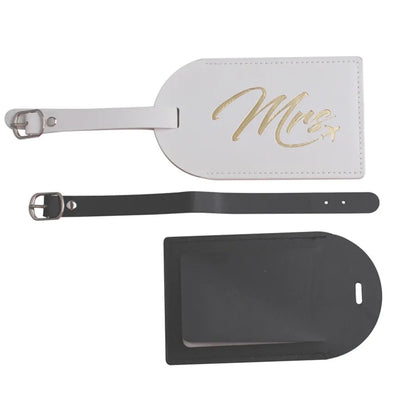 Lot de 2 étiquettes de bagage MR/MRS