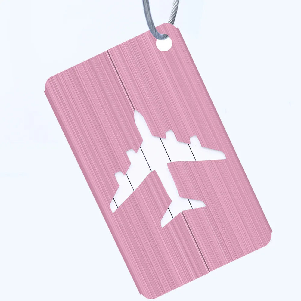 Étiquette de bagage en metal